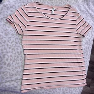 t-shirt pink black and white, decent condition.
